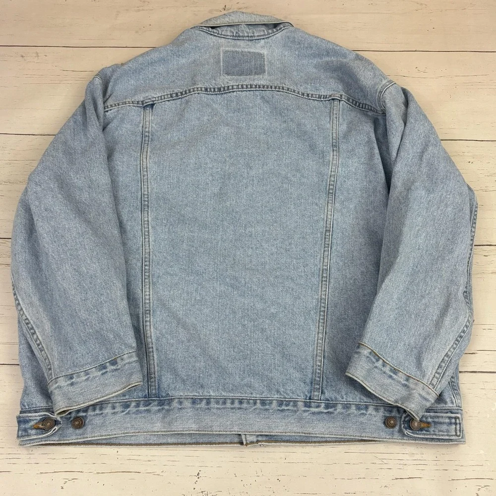Levi's Denim Bomber Jacket Vintage Mens 2XL Blue Made In USA 70507-4834